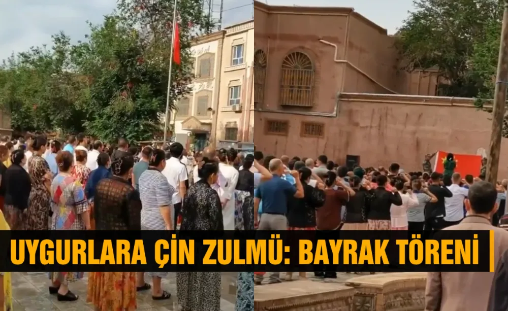 Uygurlara Çin zulmü: Bayrak Töreni