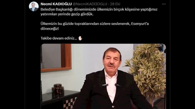 Eski Esenyurt Belediye Başkanı Necmi Kadıoğlu