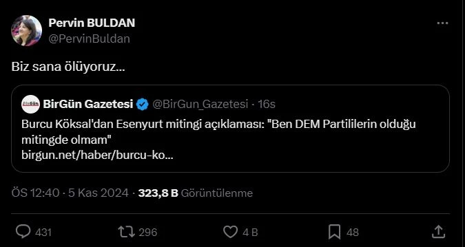 DEM Partili Buldan’dan mitinge katılmayan Köksal’a yanıt: 