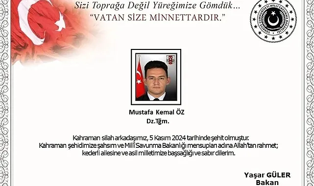 1 Askerimiz Eğitim Sırasında Yaşanan Kaza Sonucu Şehit Oldu