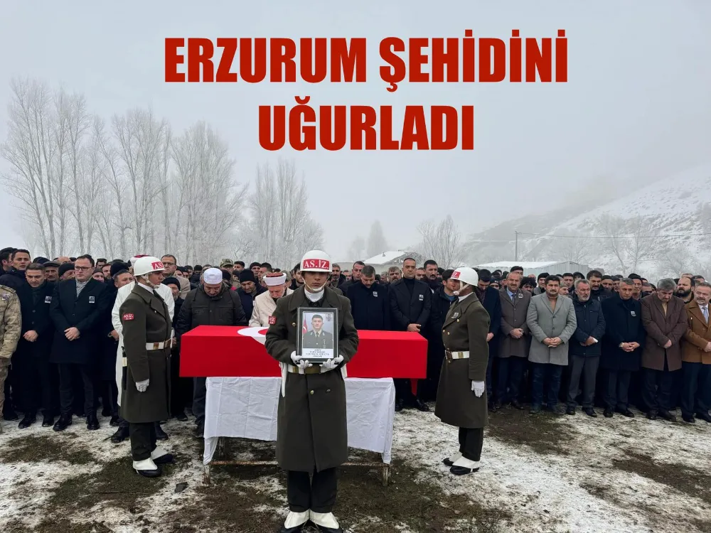 Erzurum’da Şehit Astsubay Çavuş Taha Nergis İçin Duygusal Tören