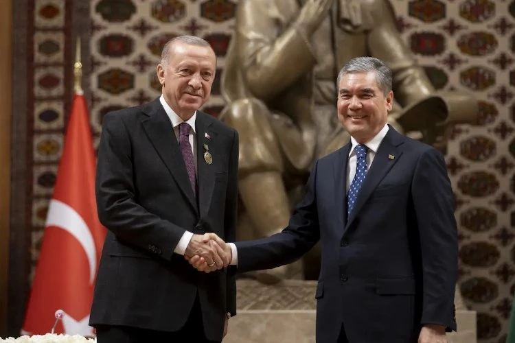 Cumhurbaşkanı Erdoğan, Berdimuhammedov ile görüştü