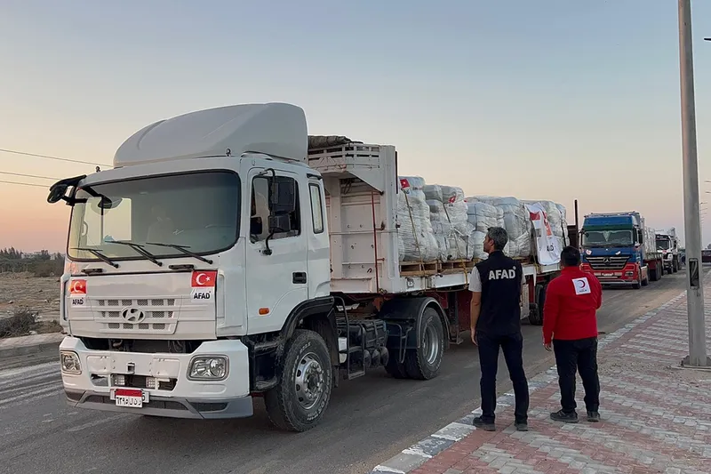AFAD’dan Gazze’ye 20 tır yardım gönderildi