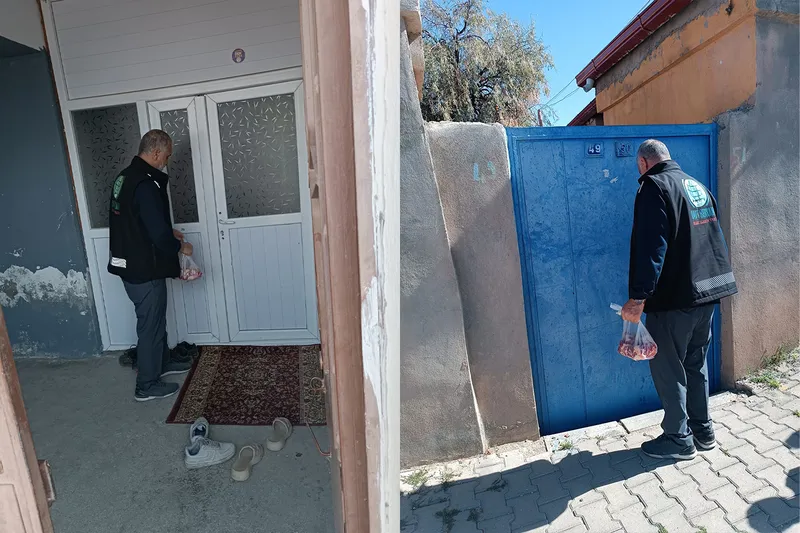 Umut Kervanı, Doğubayazıt’ta kırmızı et yardımında bulundu