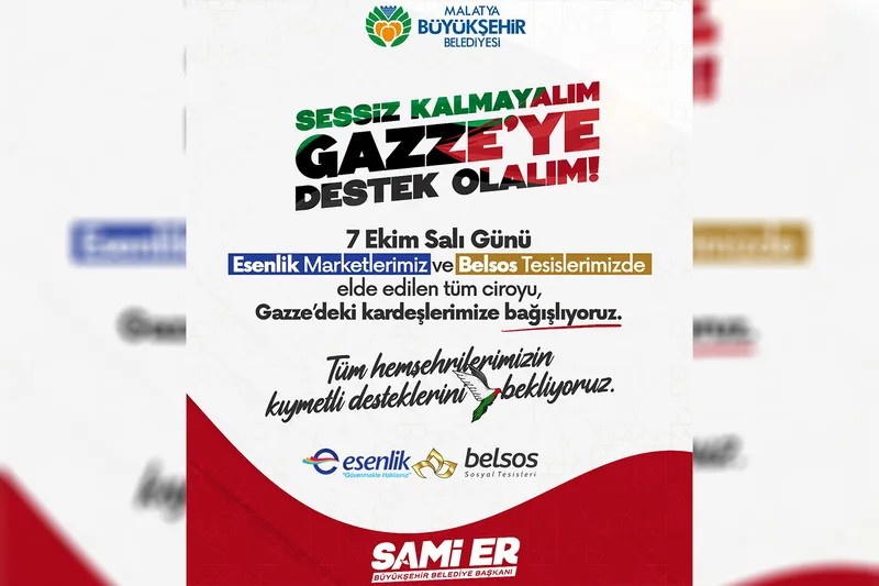 Büyükşehir Belediye Başkanı Er himayesinde Gazze