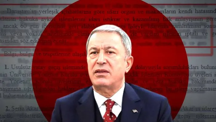 Danıştay Hulusi Akar’ın kızı için 