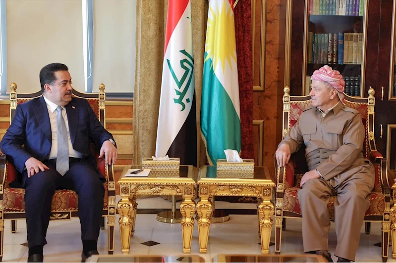 Mesud Barzani, Irak Başbakanı Sudani’yi Erbil’de ağırladı