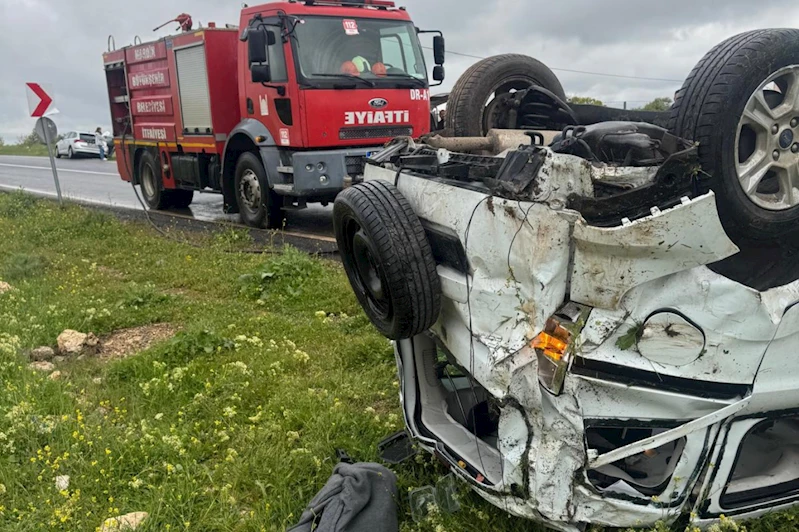 Mardin’de takla atan otomobilde 4 kişi yaralandı