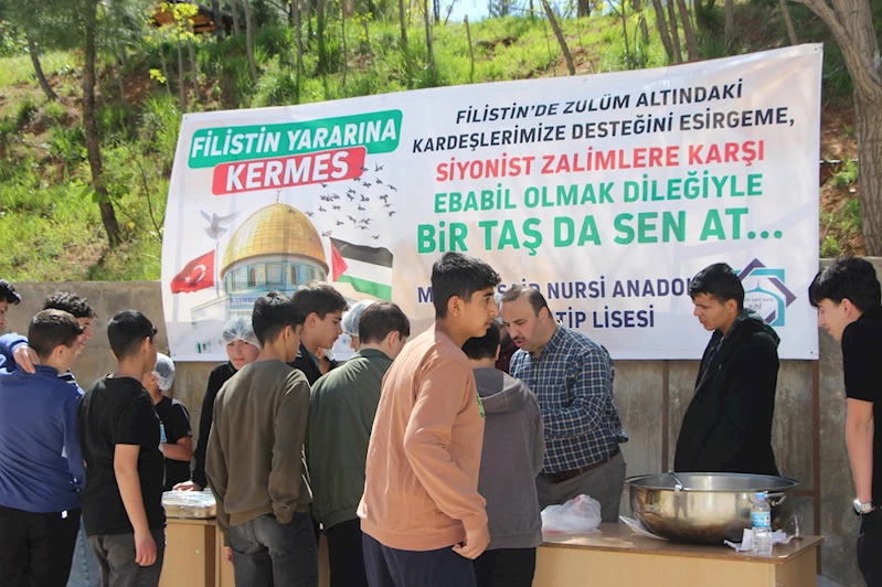 Mardin’de lise öğrencilerinden Filistin yararına kermes